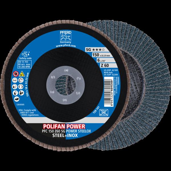 PFERD Dischi lamellari POLIFAN PFC 150 Z 60 SG POWER STEELOX