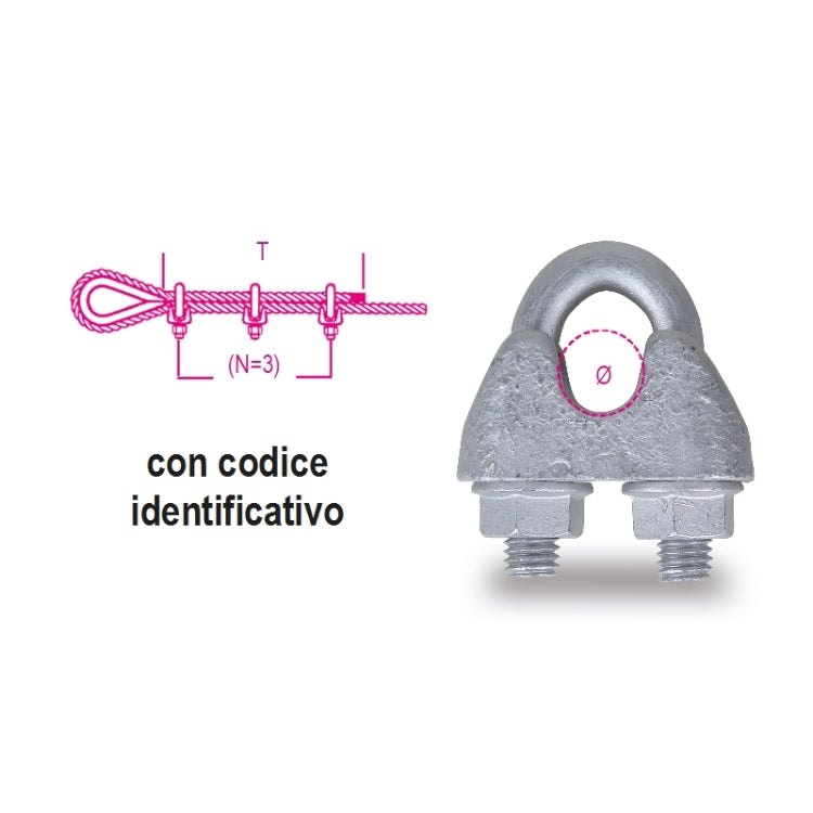 Beta Morsetti corpo in ghisa malleabile zincati