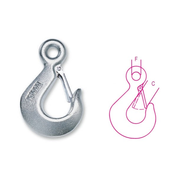 Beta Ganci per sollevamento con sicura acciaio al carbonio zincati