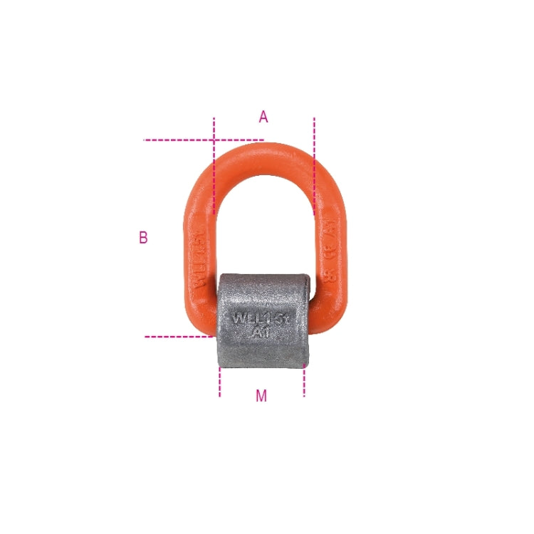 Beta Staffa a saldare a base singola per sollevamento, corpo in acciaio legato ad alta resistenza