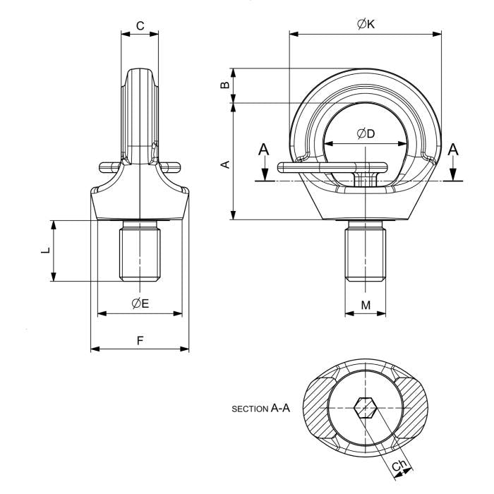 CARCANO C807X H.T. UNC Golfare girevole h.t.