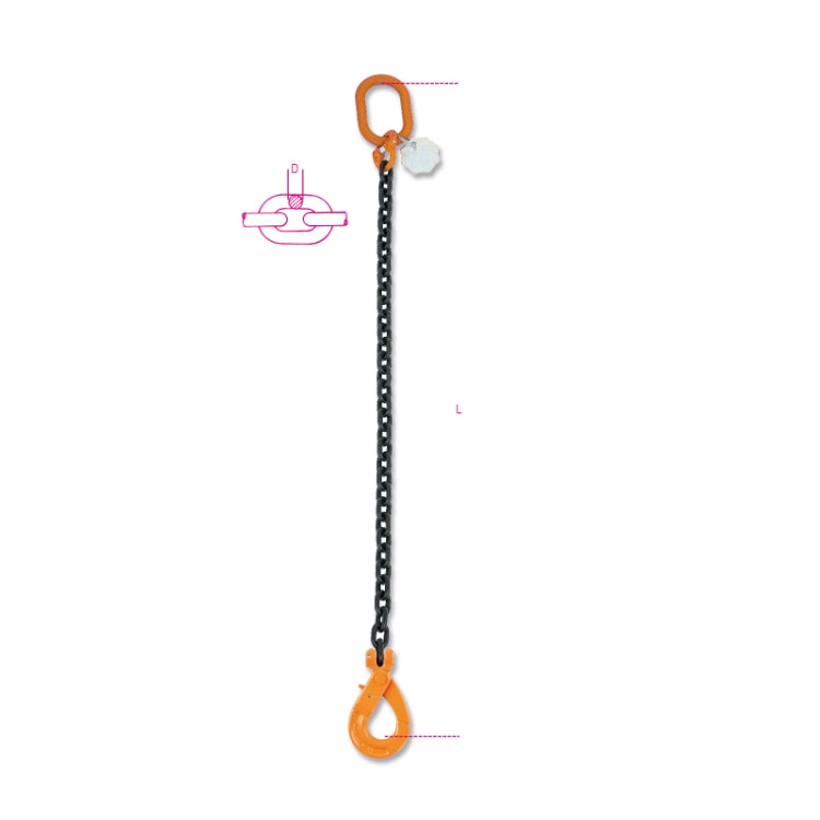 Beta Pendente per sollevamento catena a 1 braccio, gancio Self-Locking grado 8