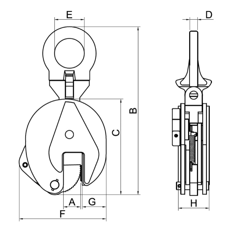 Beta Pinza di sollevamento lamiere con anello di sospensione snodato