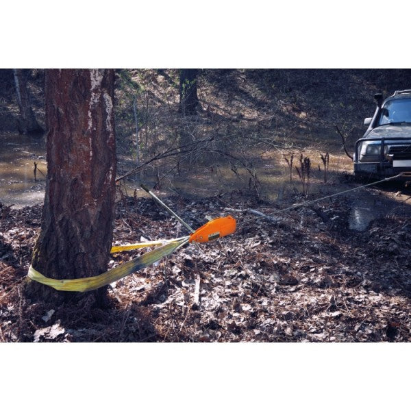 Beta Argano manuale a fune passante, corpo in lega di alluminio completo di leva di azionamento, fune e gancio