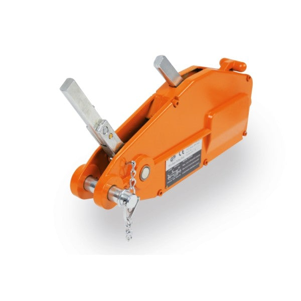 Beta Argano manuale a fune passante, corpo in lega di alluminio completo di leva di azionamento, fune e gancio