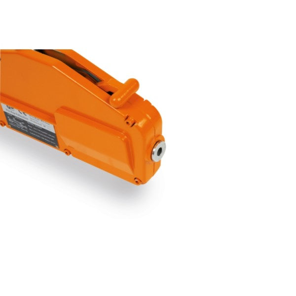 Beta Argano manuale a fune passante, corpo in lega di alluminio completo di leva di azionamento, fune e gancio