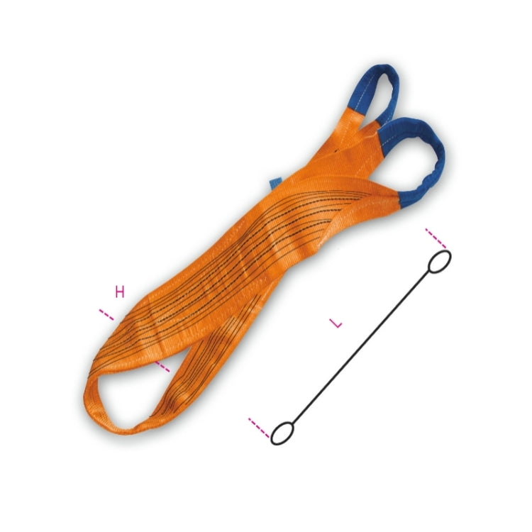Beta Braca per sollevamento arancio 10t nastro piatto a due strati, 20t nastro piatto a quattro strati, asole rinforzate
