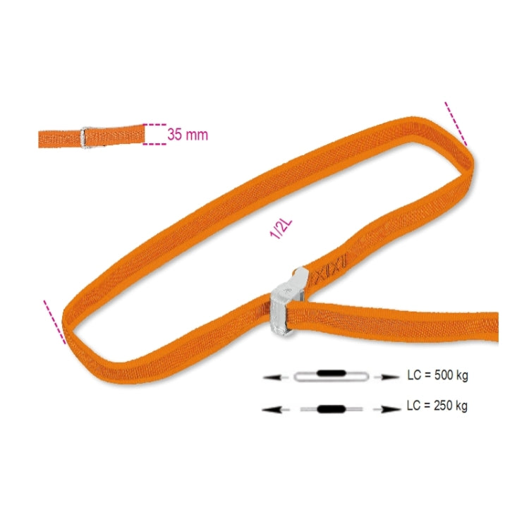 Beta Sistemi di legatura ad anello LC 500kg con fibbia di serraggio nastro in polipropilene ad alta tenacità (PP)