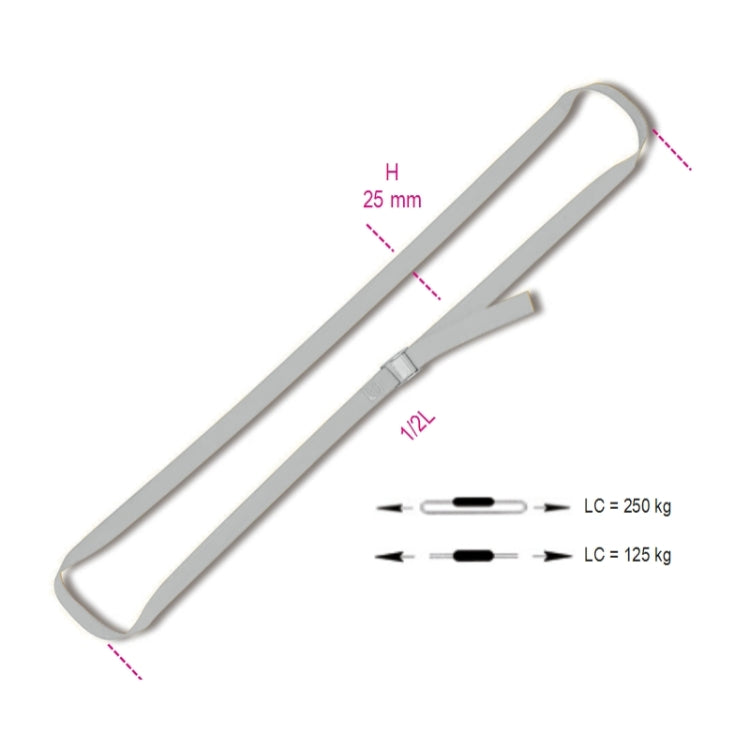 Beta 2 sistemi di legatura ad anello con fibbia AISI 304 nastro in poliestere ad alta tenacità LC 250kg