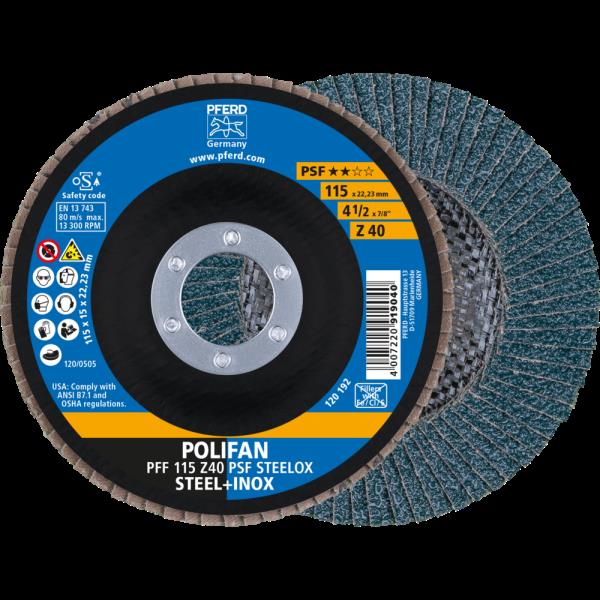 PFERD Dischi lamellari POLIFAN PFF 115 Z 40 PSF STEELOX /3