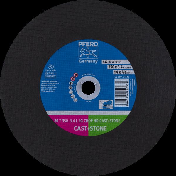 PFERD CHOPSAW dischi taglio stazionario 80 T 350-3,4 LSG CHOP HD CAST+STONE/25,4