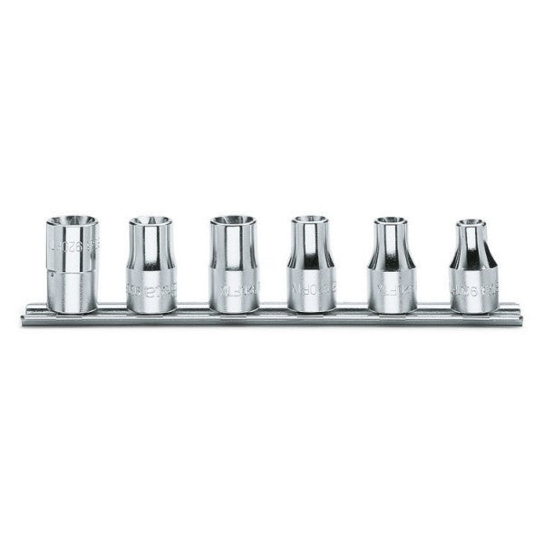 Beta Serie di chiavi a bussola per viti con profilo Torx® con attacco quadro 1/2" cromate