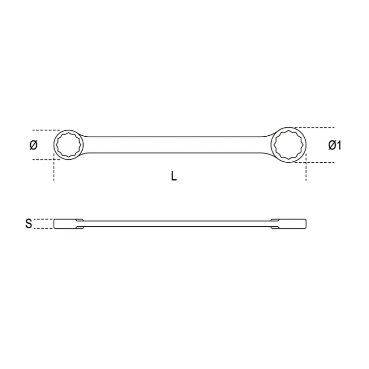 Beta Chiavi poligonali doppie diritte cromate