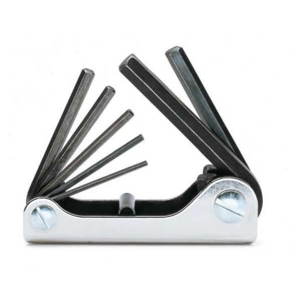 Beta Serie di chiavi maschio esagonale piegate brunite, con supporto in metallo