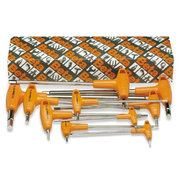 Beta Serie di chiavi maschio esagonale piegate con impugnatura di manovra cromate