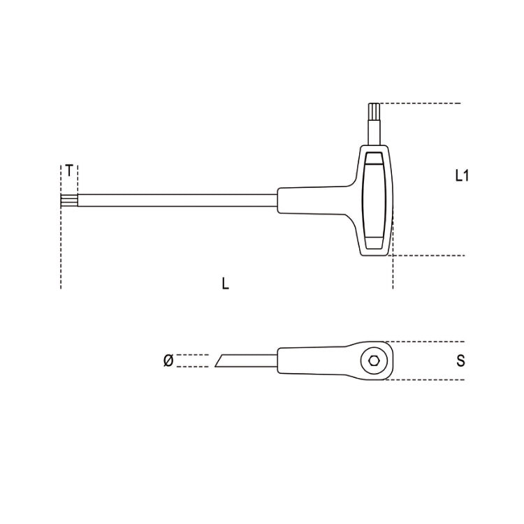 Beta Chiavi maschio piegate con impugnatura per viti con impronta Torx(R) cromate
