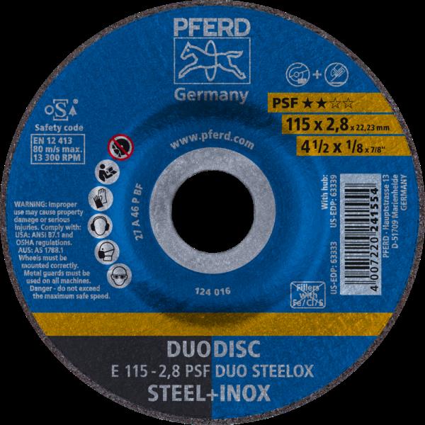 PFERD Dischi da taglio E 115-2,8 PSF DUO STEELOX