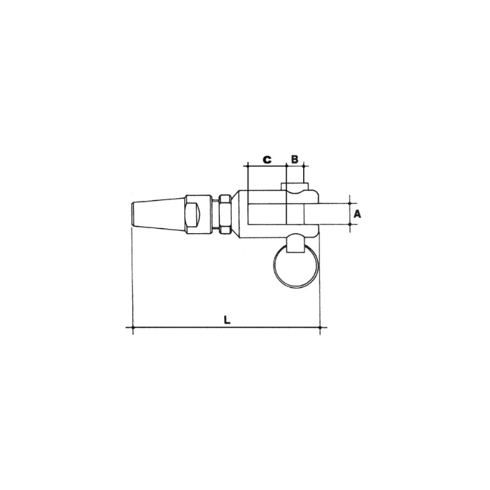 CARCANO A520B Terminale rapido a forcella in acciaio inox