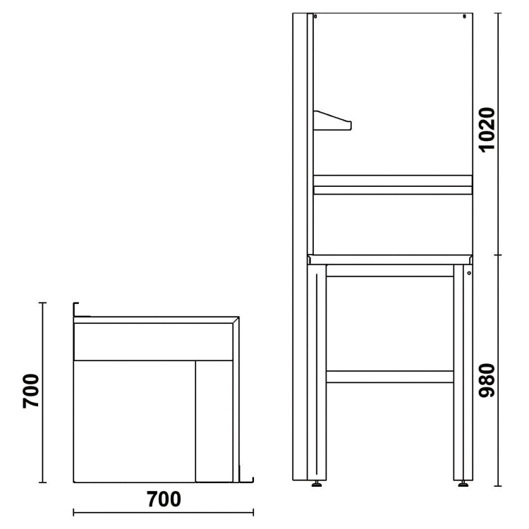 Beta Angolo completo autoportante