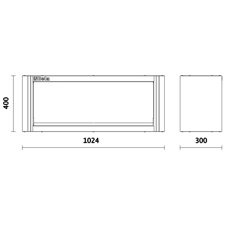 Beta Pensile per arredo officina da 1 metro