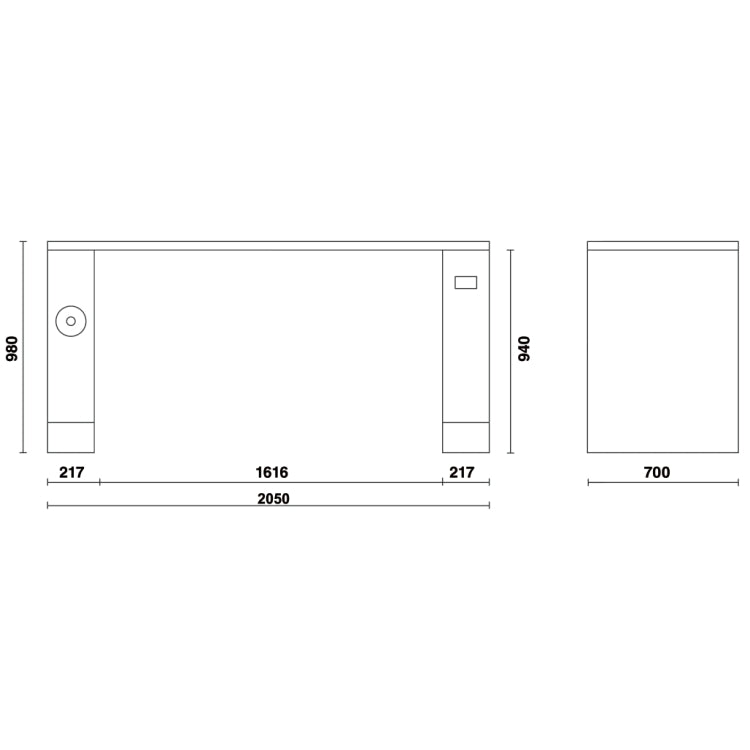 Beta Banco da lavoro da 2 metri per arredo officina RSC55
