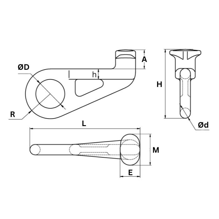 CARCANO C839 Gancio per containers con attacco iso - gr. 80