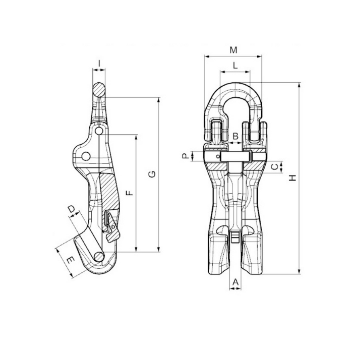 CARCANO CXXL Accorciatore a forcella con semimaglia