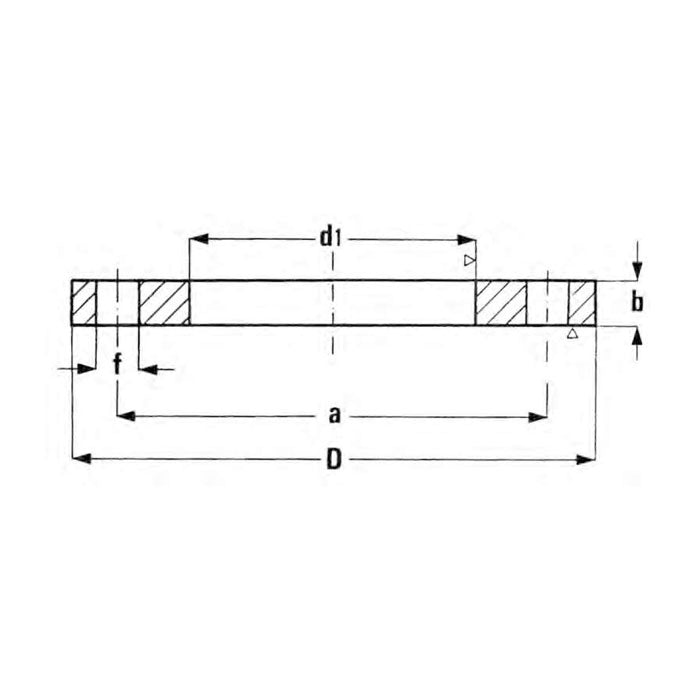 Flangia piana EN 1092-1 tipo 01A/PN16 - Acciaio al carbonio - Olivieri Ferramenta srl