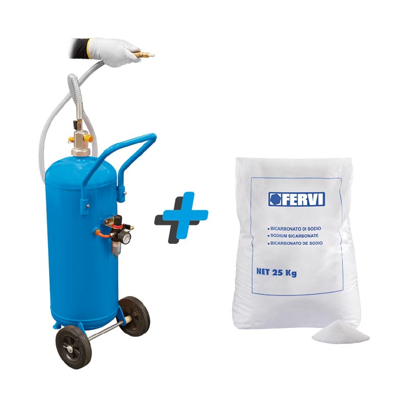 Fervi Sabbiatrice a bicarbonato + bicarbonato (0310 + 0310/b) - KIT0226