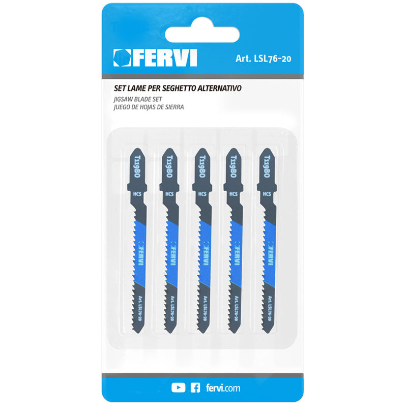 Fervi Set lame per seghetto alternativo - LSL76-20