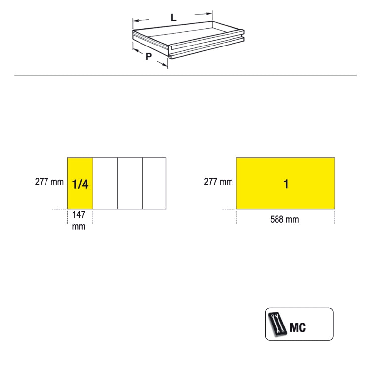 Beta Cassettiera portautensili con 3 cassetti