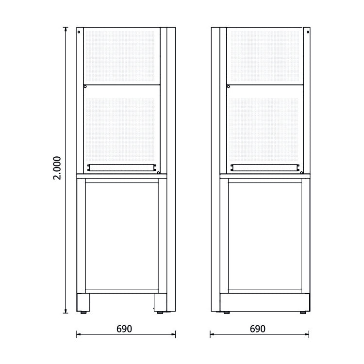Beta Angolo completo autoportante per arredo officina RSC50