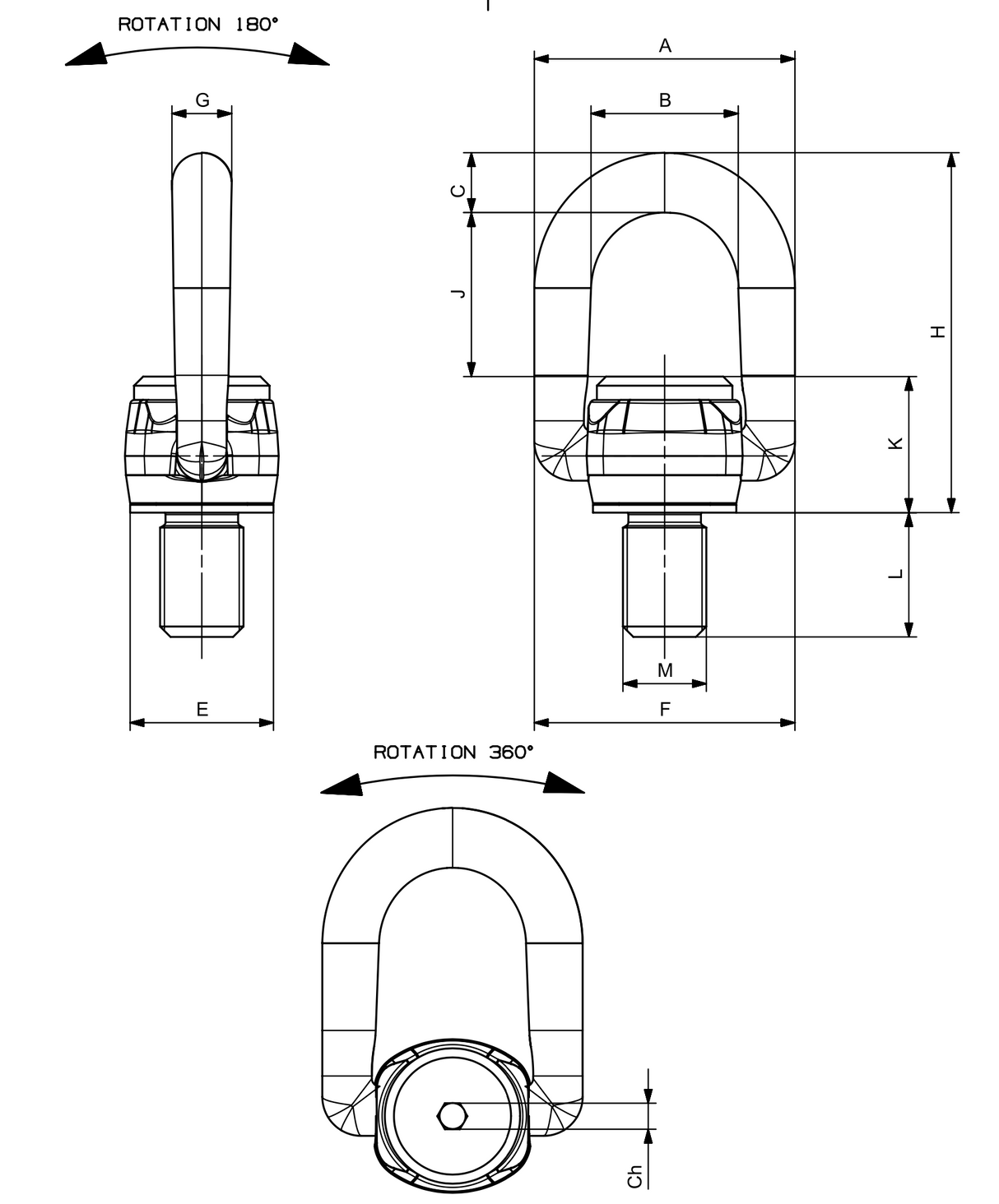 CARCANO C812X Golfare girevole con snodo