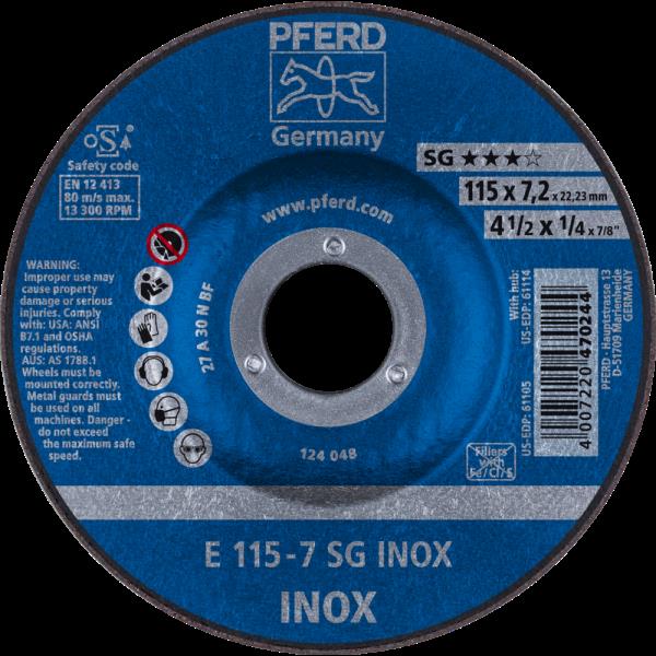 PFERD Dischi da sbavo E 115-7 SG INOX