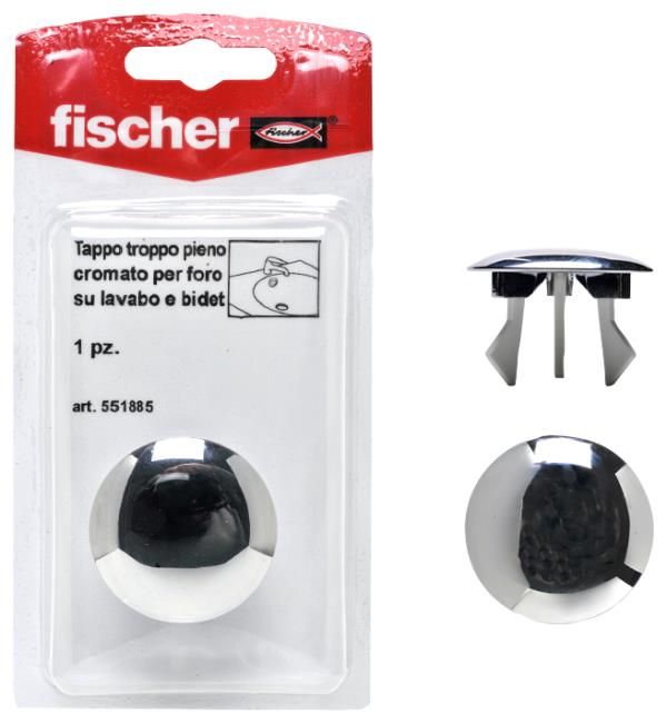 FISCHER Tappo troppo pieno TTP K CROMATO (1 Pz.)