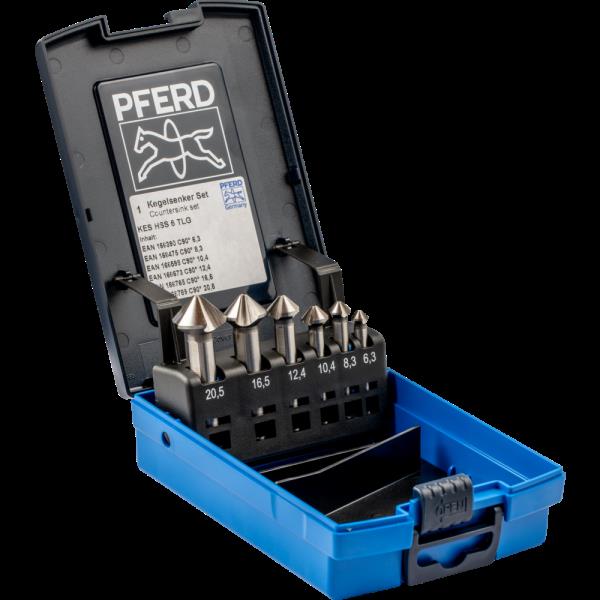 PFERD Utensili per forare e svasare SET KES HSS DIN 335 C90° 6