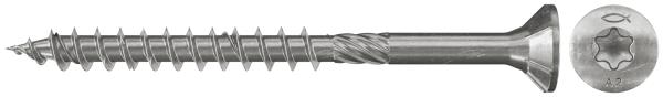 FISCHER Viti truciolari torx FPF-ST 6,0x90 A2P inox, filetto parziale (100 Pz.)