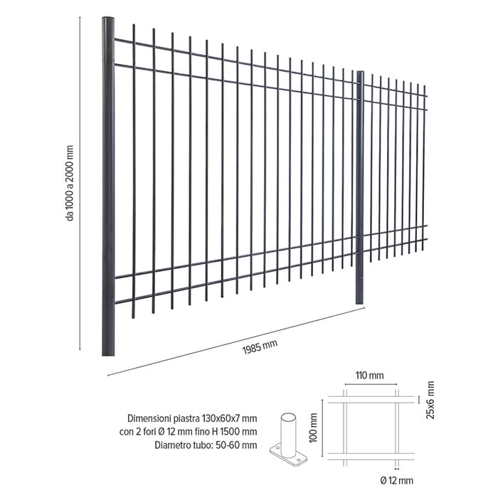 ANTICLEA - Recinzione elegante e robusta - Olivieri Ferramenta srl