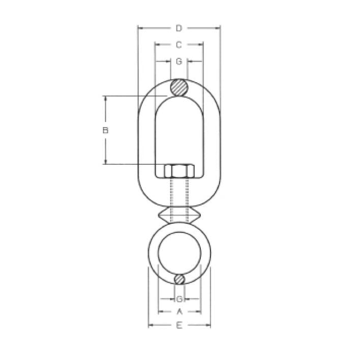 CARCANO A150 Tornichetto girevole per catena