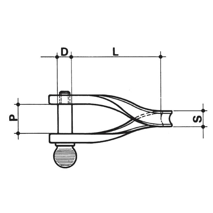 CARCANO A529 Grillo tranciato ritorto in acciaio inox
