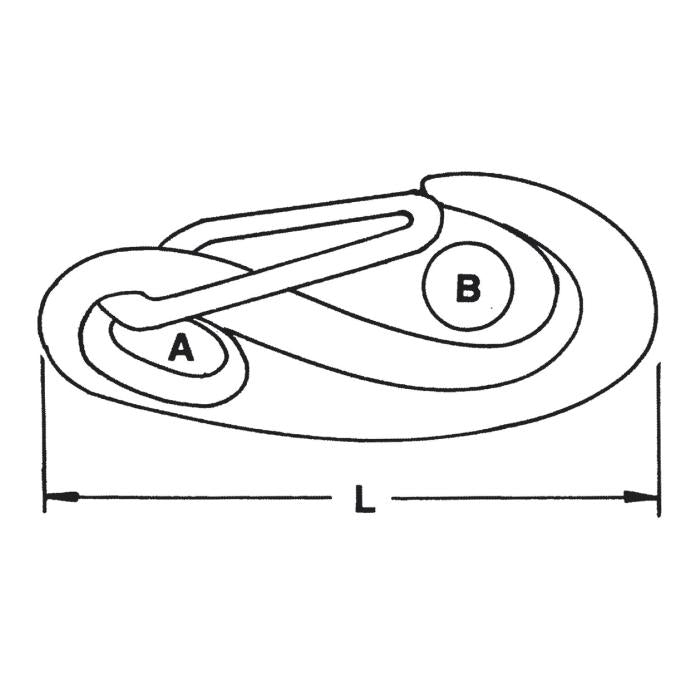CARCANO A539 Moschettone a gancio in acciaio inox