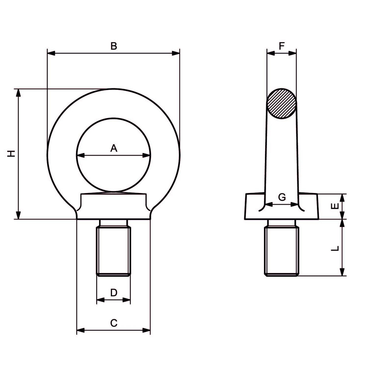 CARCANO A553-A584 Golfare maschio din 580 in acciaio inox