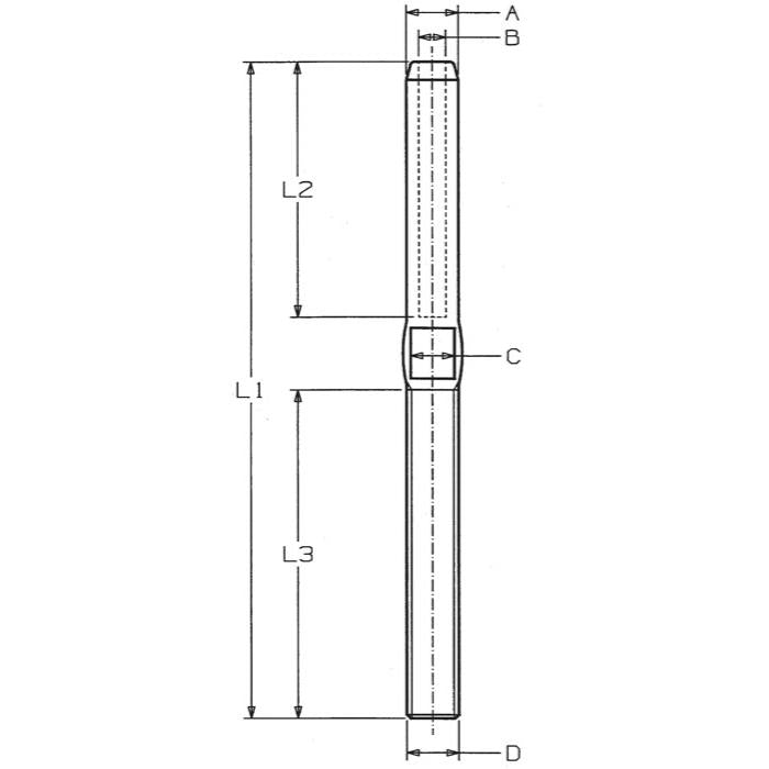CARCANO A586 Terminale a pressare in acciaio inox
