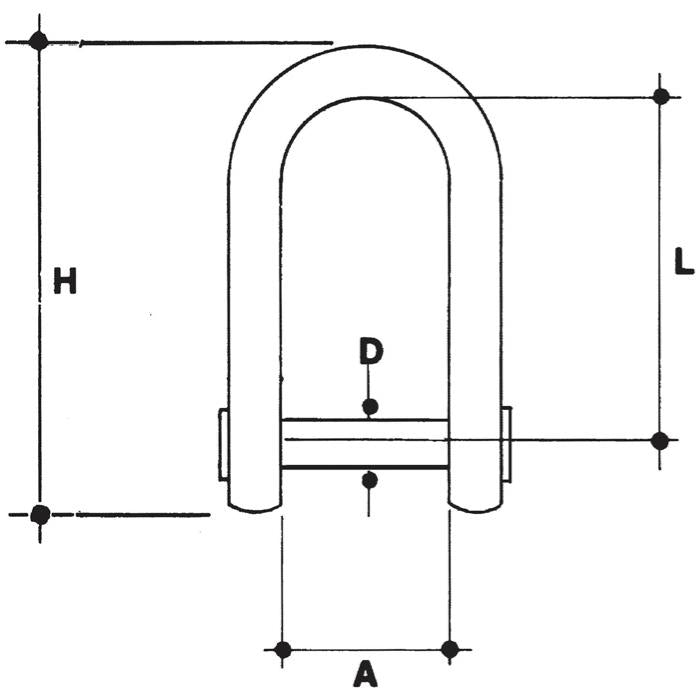 CARCANO A591 Grillo diritto in acciaio inox con perno taglio cacciavite
