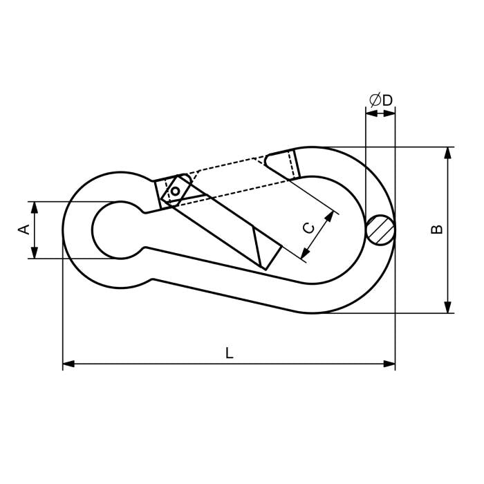 CARCANO A601 Moschettoni in alluminio colorato