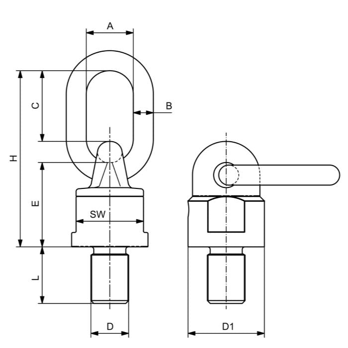 CARCANO C800 UNC Golfare girevole con anello