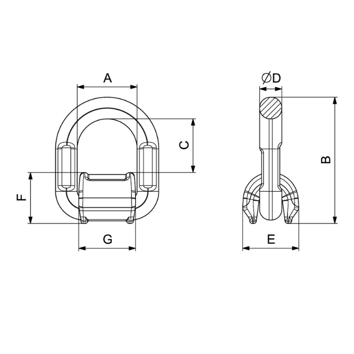 CARCANO C804 Punto di ancoraggio a saldare