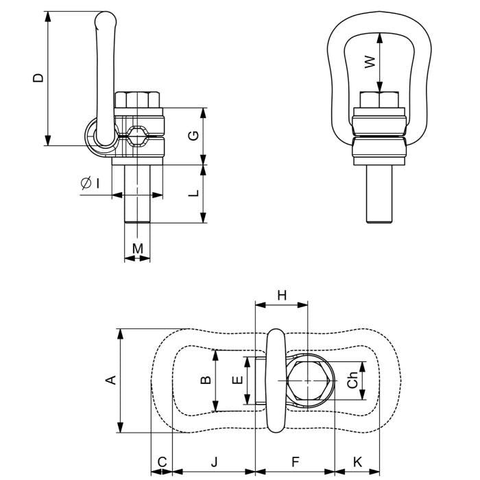 CARCANO C806X UNC Golfare girevole con staffa