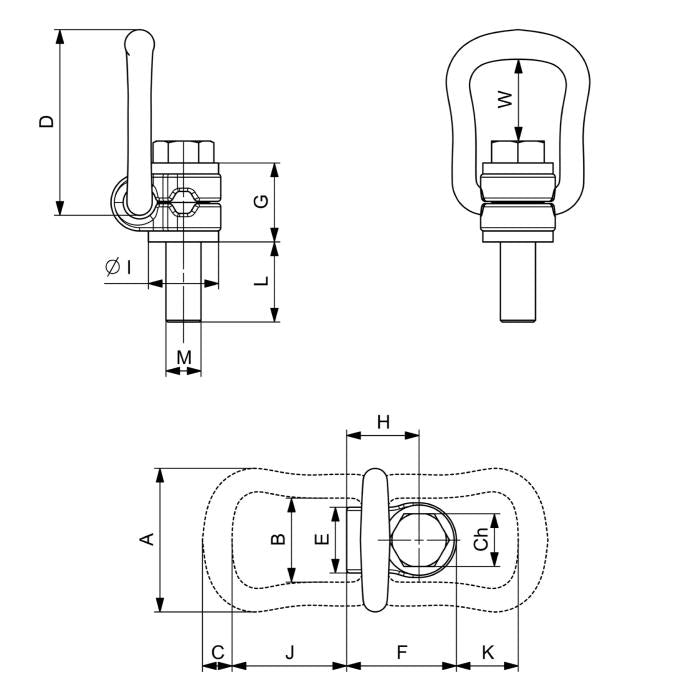 CARCANO C806X Golfare girevole con staffa
