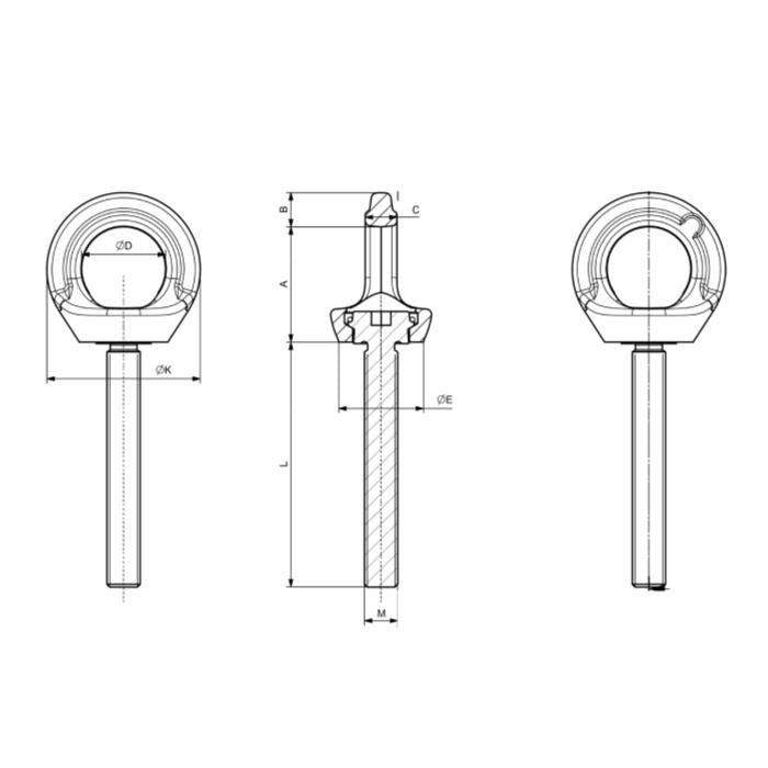 CARCANO C901X H.T. Dispositivo girevole anticaduta con vite h.t. (Dpi) en795